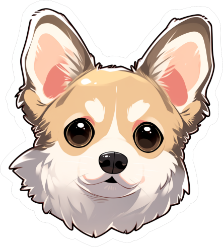 Download Blond Chihuahua Dog Head Sticker