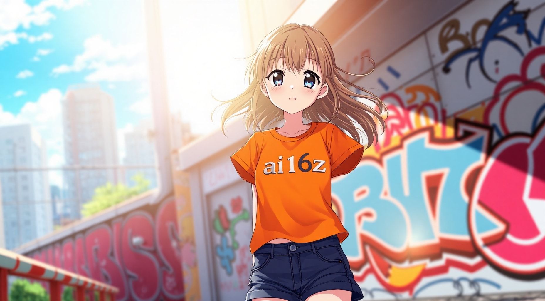 Download Generate A Girl Wearing An Orange