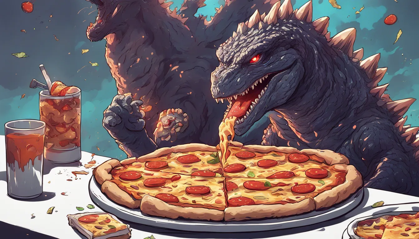 Download Godzilla Eating Pizza