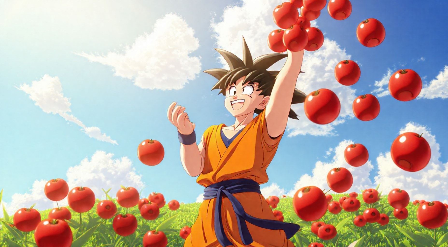 Download Goku Juggling Apples