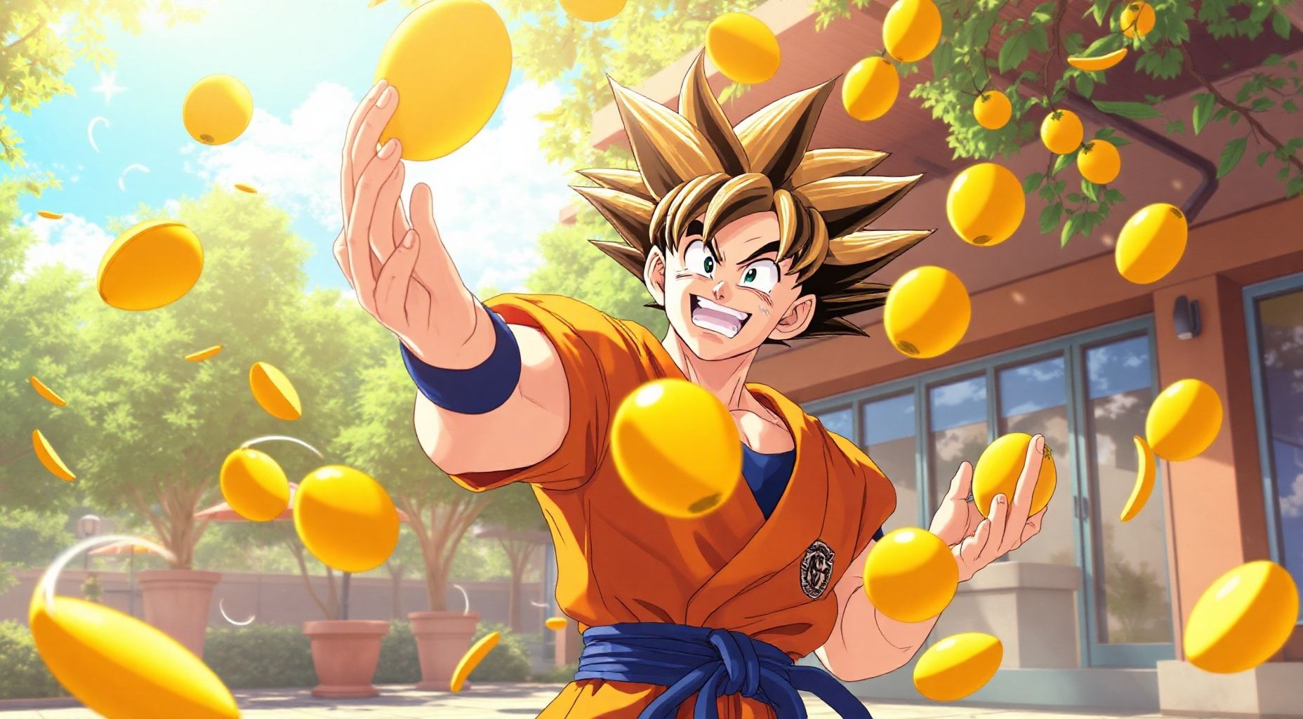 Download Goku Juggling Lemons