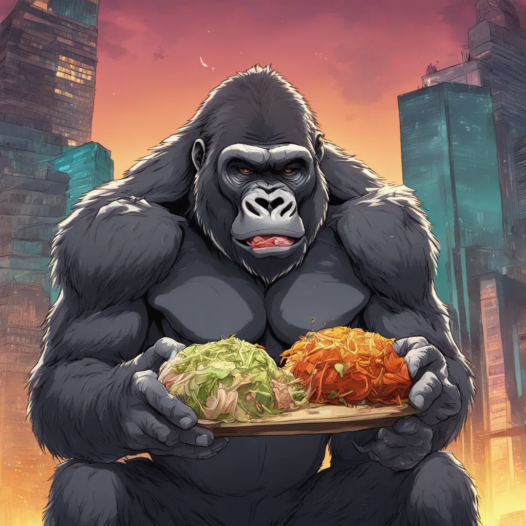 Download Gorilla Eating Trumps Head Off