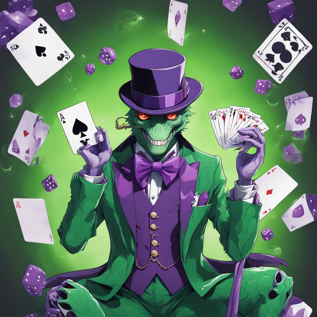 Download Green Crocodile In Purple Tuxedo A