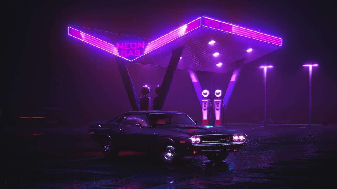 Download Neon Gas Station