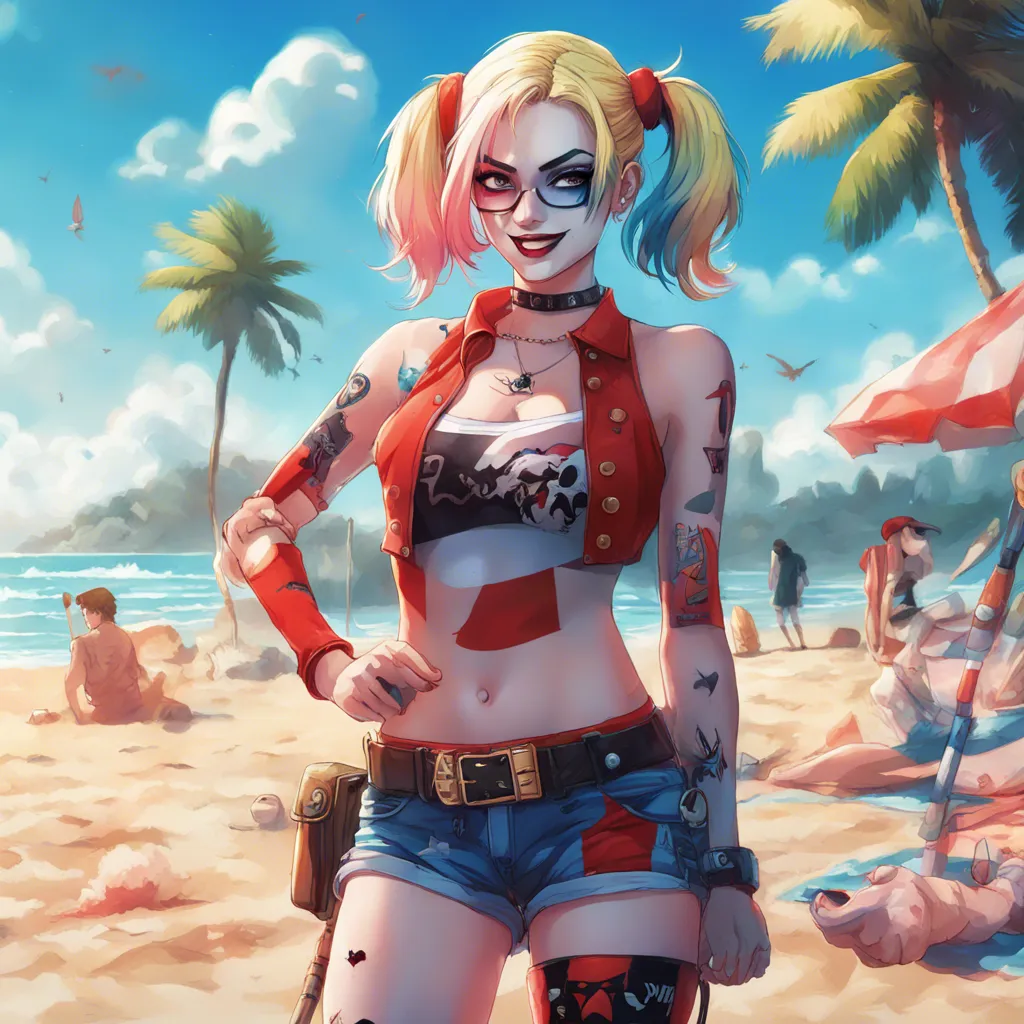 Download Harley Quinn In The Beach