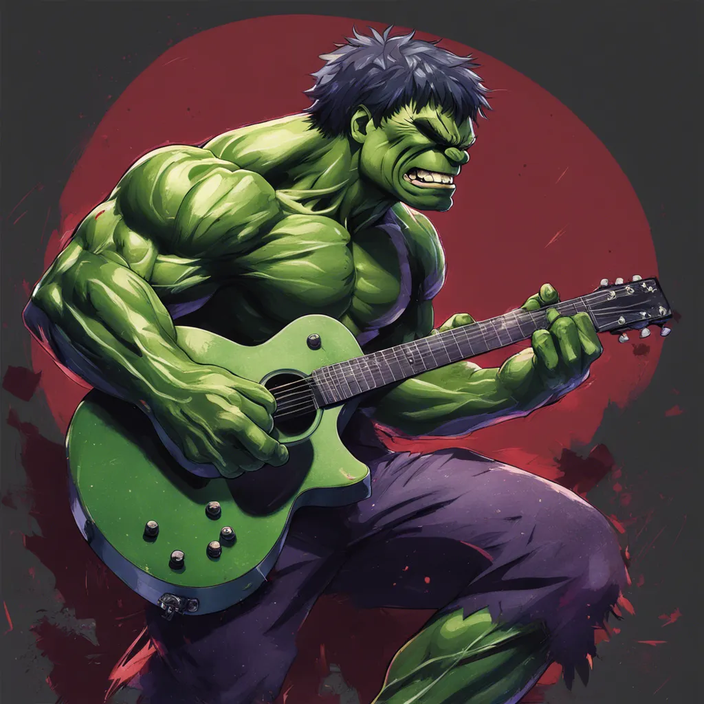 Download Hulk Playing The Guitar