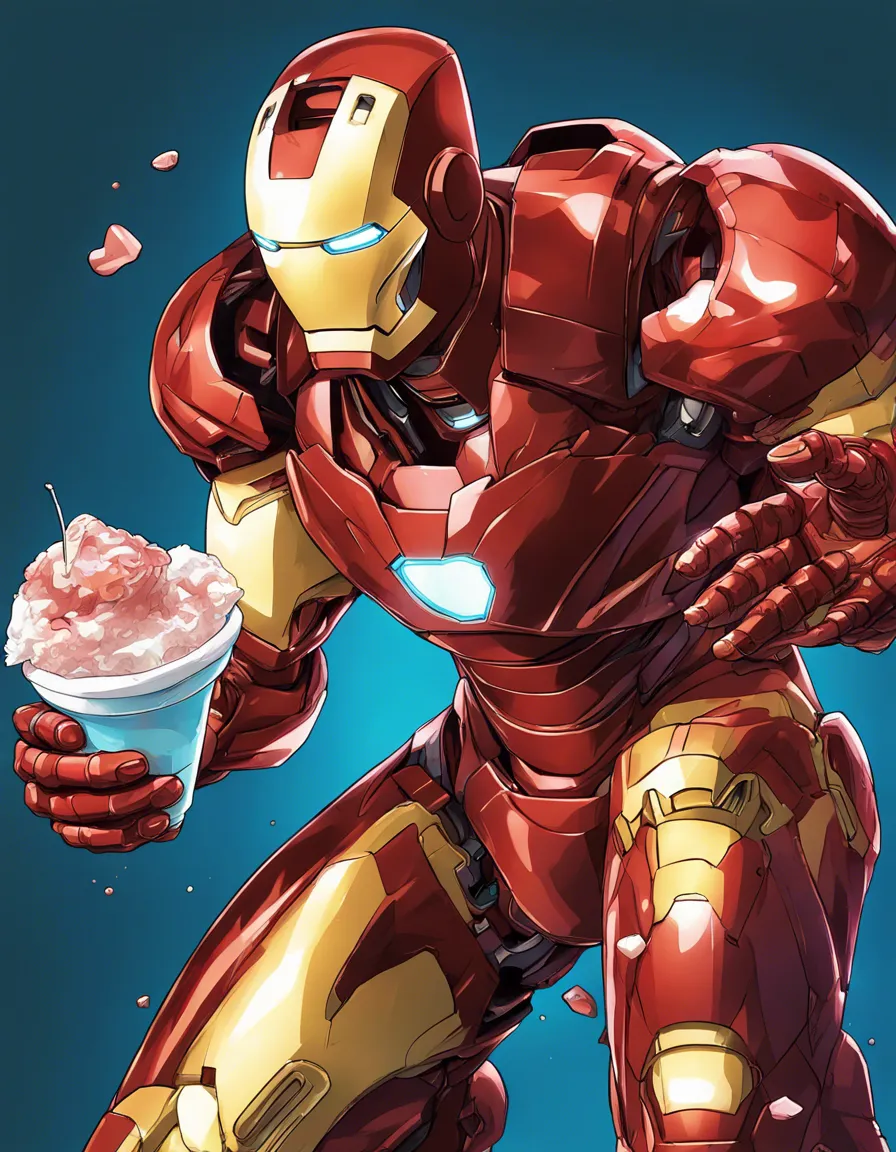 Download Iron Man Eating Ice Cream