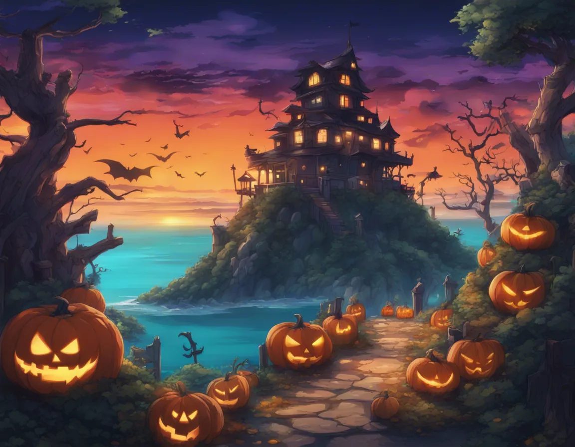 Download Island In The Distance With Halloween