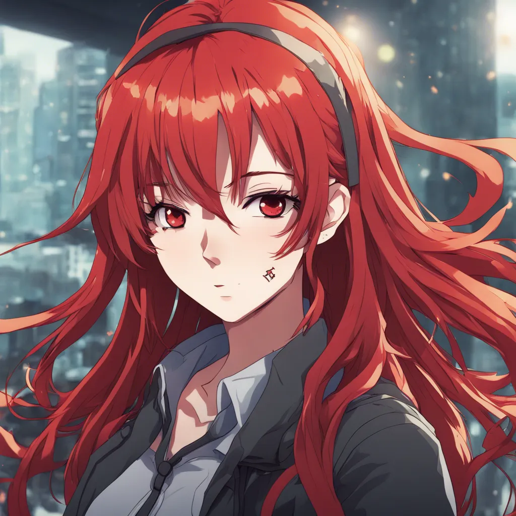 Download Jjk Style Anime Girl Red Hair