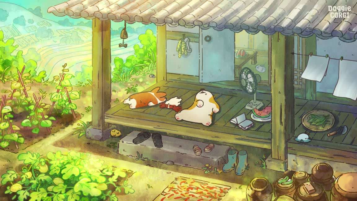 Download Summer Noon – Doggie Corgi