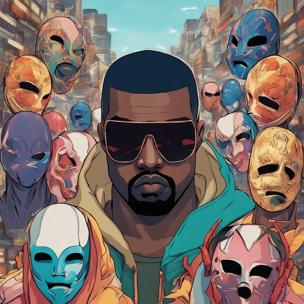 Download Kanye West With His Faces Covered