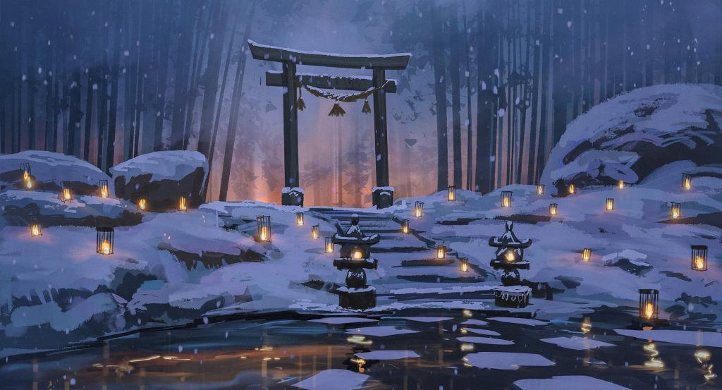 Download anime torii lake winter