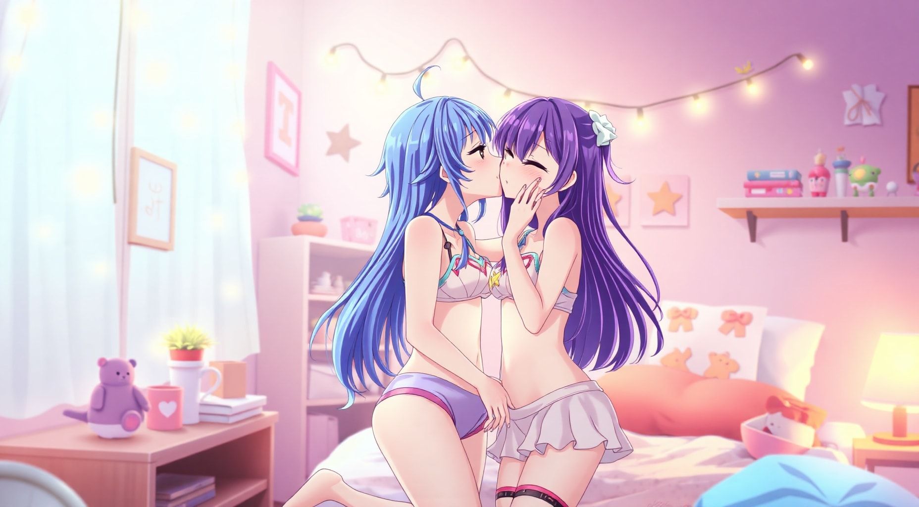 Download Konata Izumi And Kagami Hiiragi Kissing