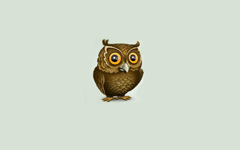 Download brown owl illustration minimalism