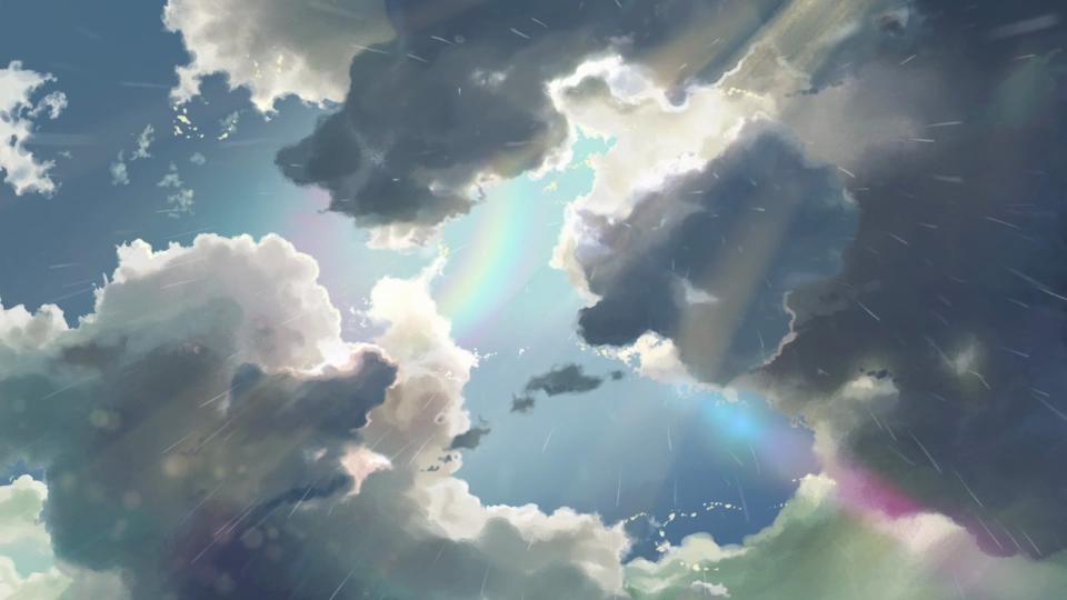 Download clouds painting anime Makoto