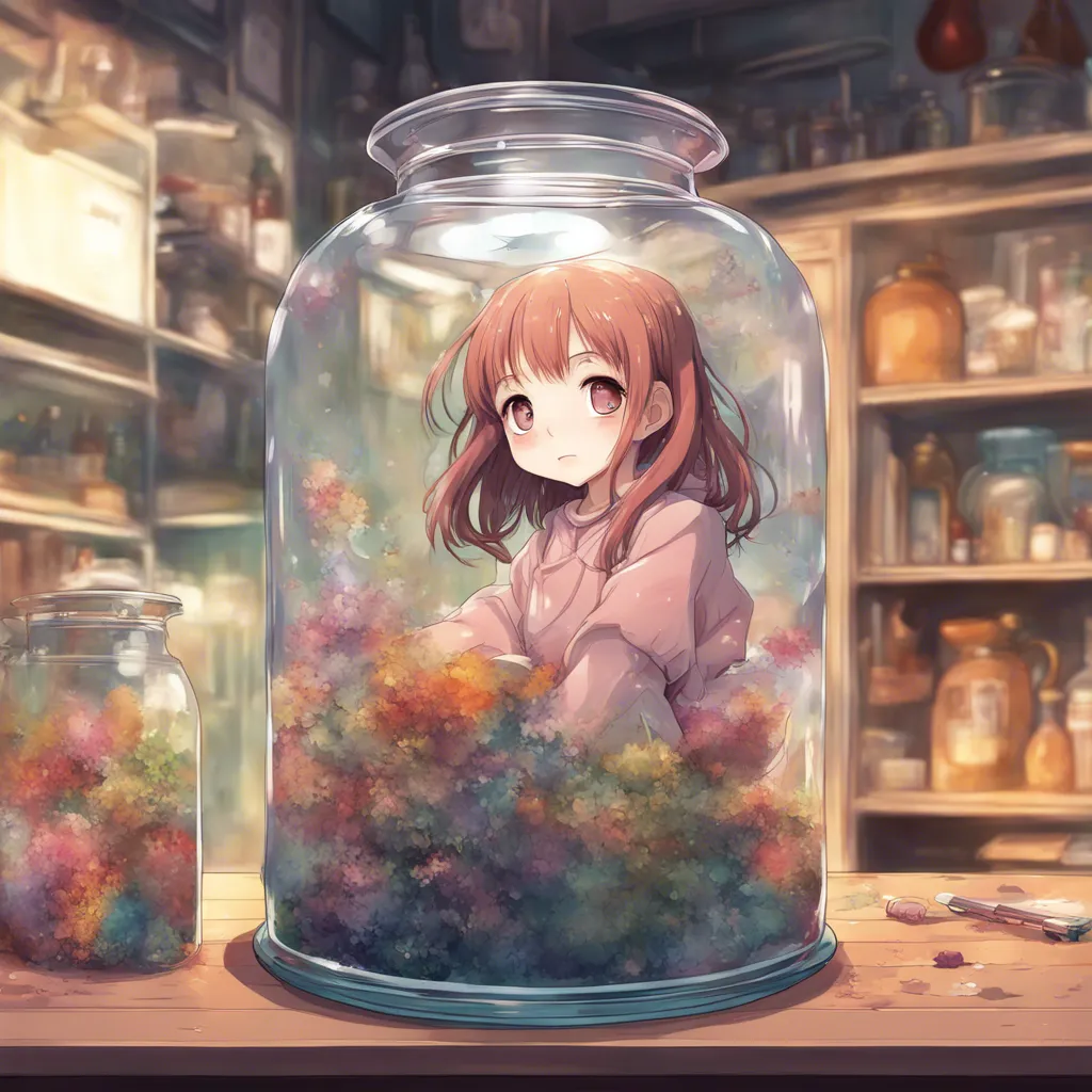 Download Little Girl Inside A Glass Jar