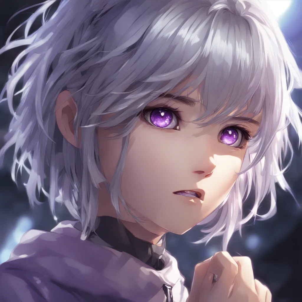 Download Looking At Viewer Silver Hair Purple