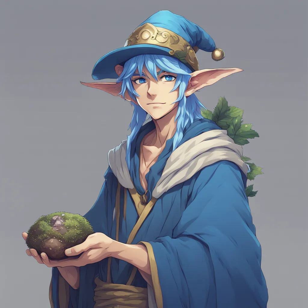 Download Male Elf Blue Skin Druid With