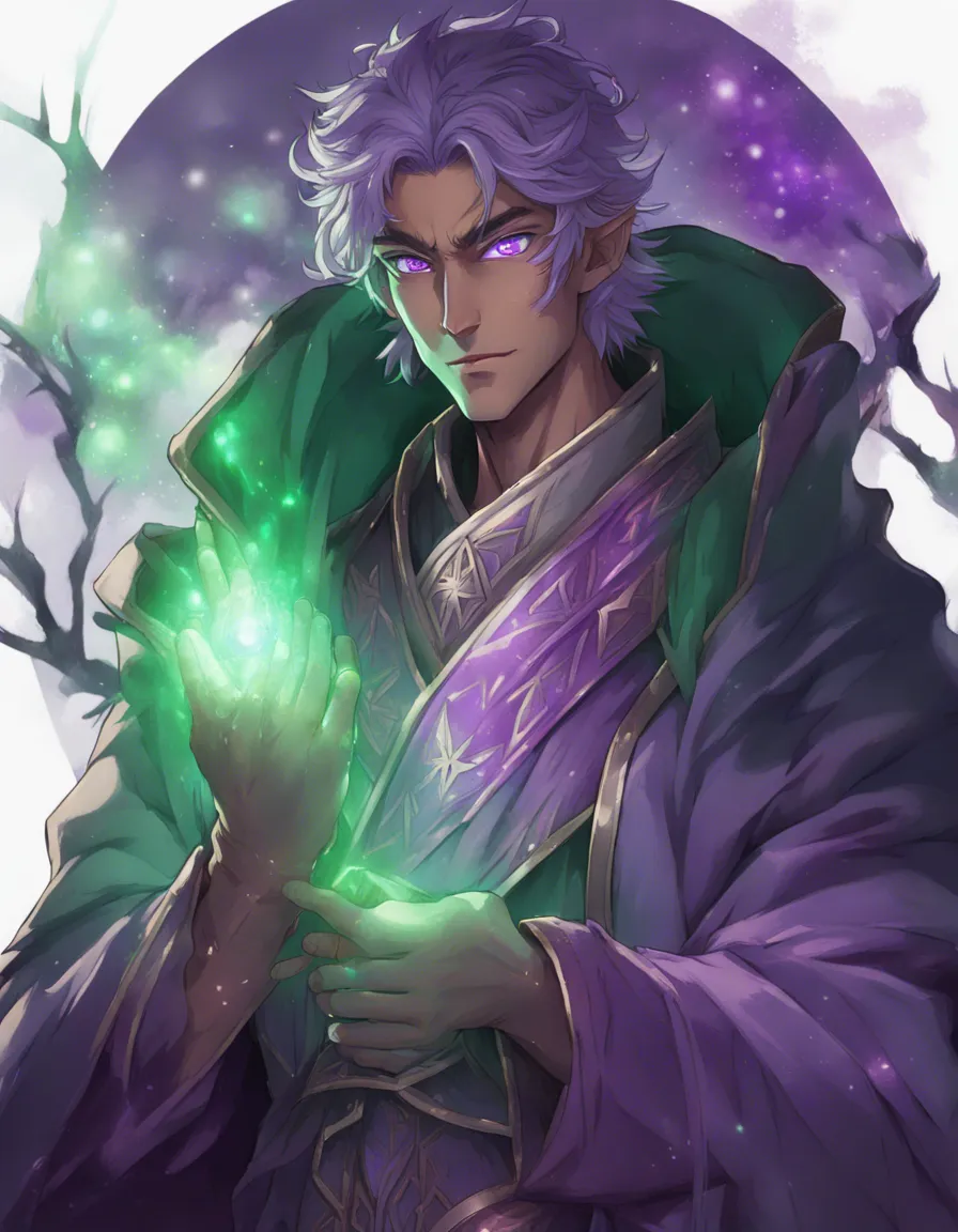 Download Male Winter Eladrin With Glowing Purple