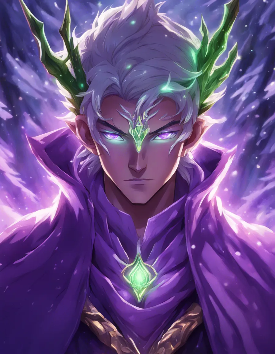 Download Male Winter Eladrin With Glowing Purple