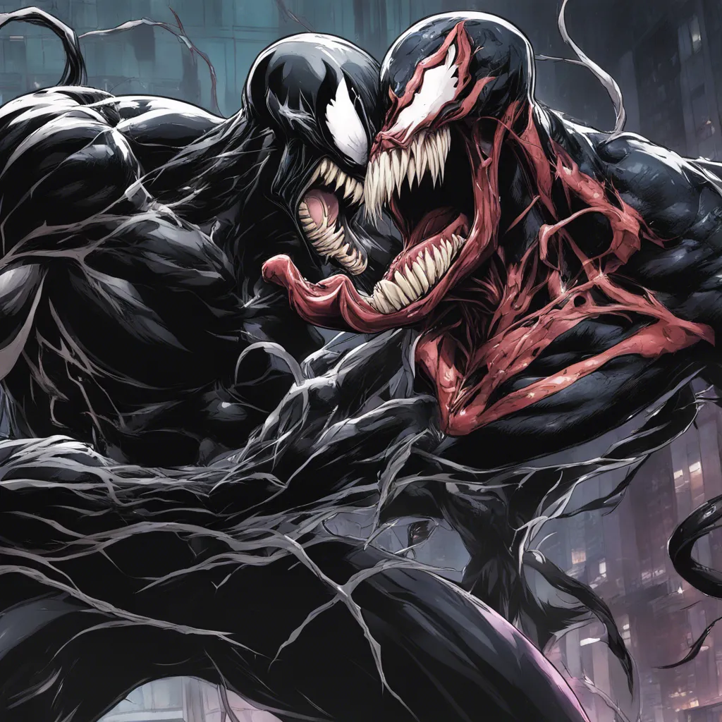 Download Marvel Venom Buff Biting Someones Head