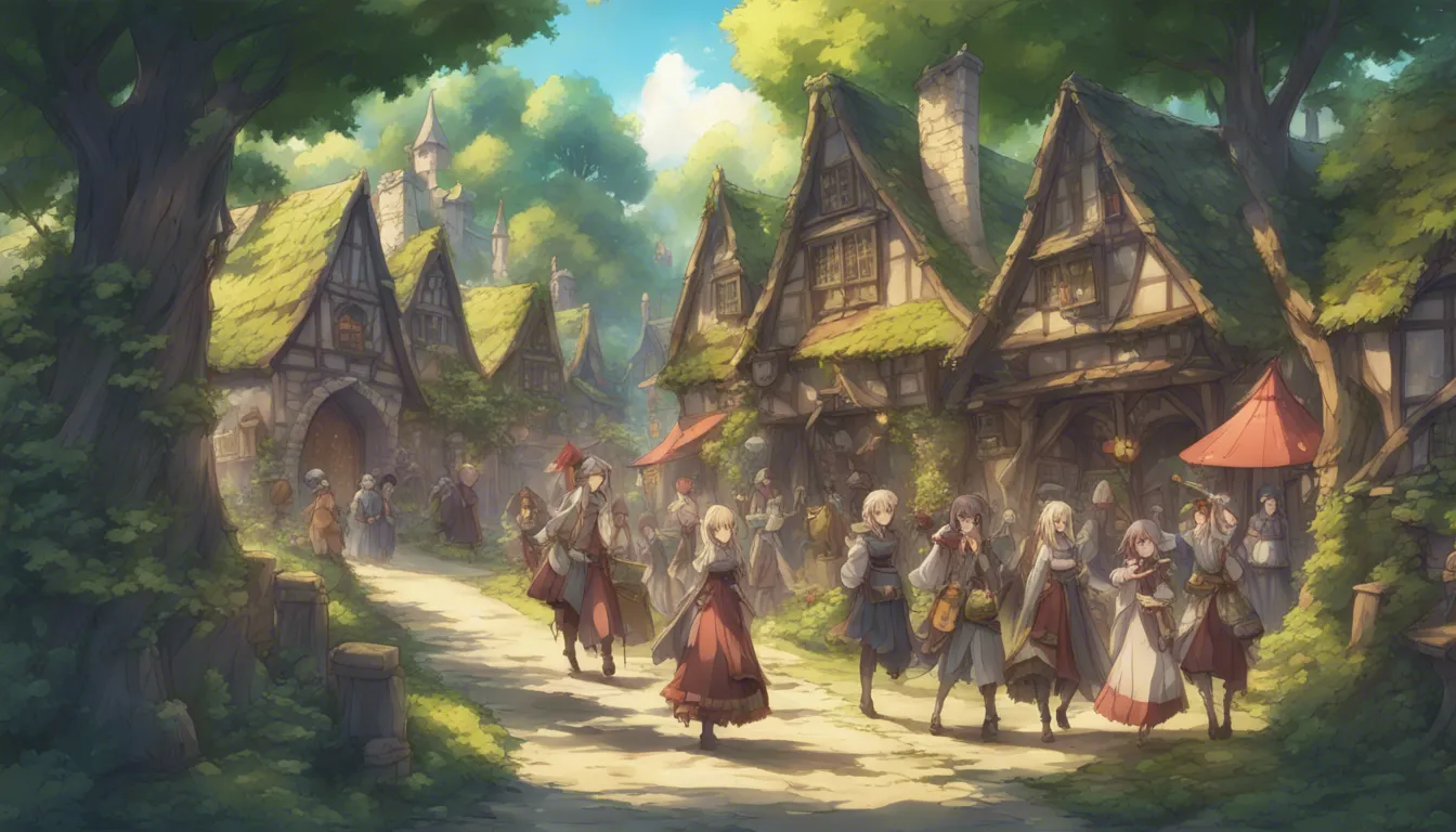 Download Medieval Fantasy Party Traveling Through Forest