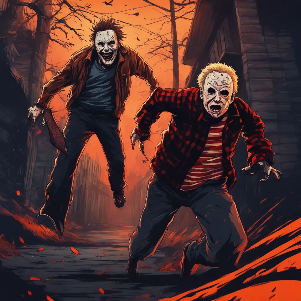 Download Michael Myers Chasing Freddy Krueger