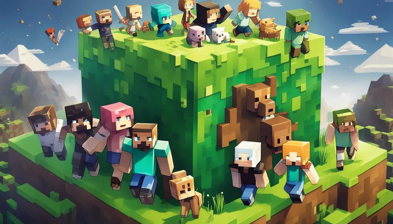 Download Minecraft Image With The Characters Surrrounding