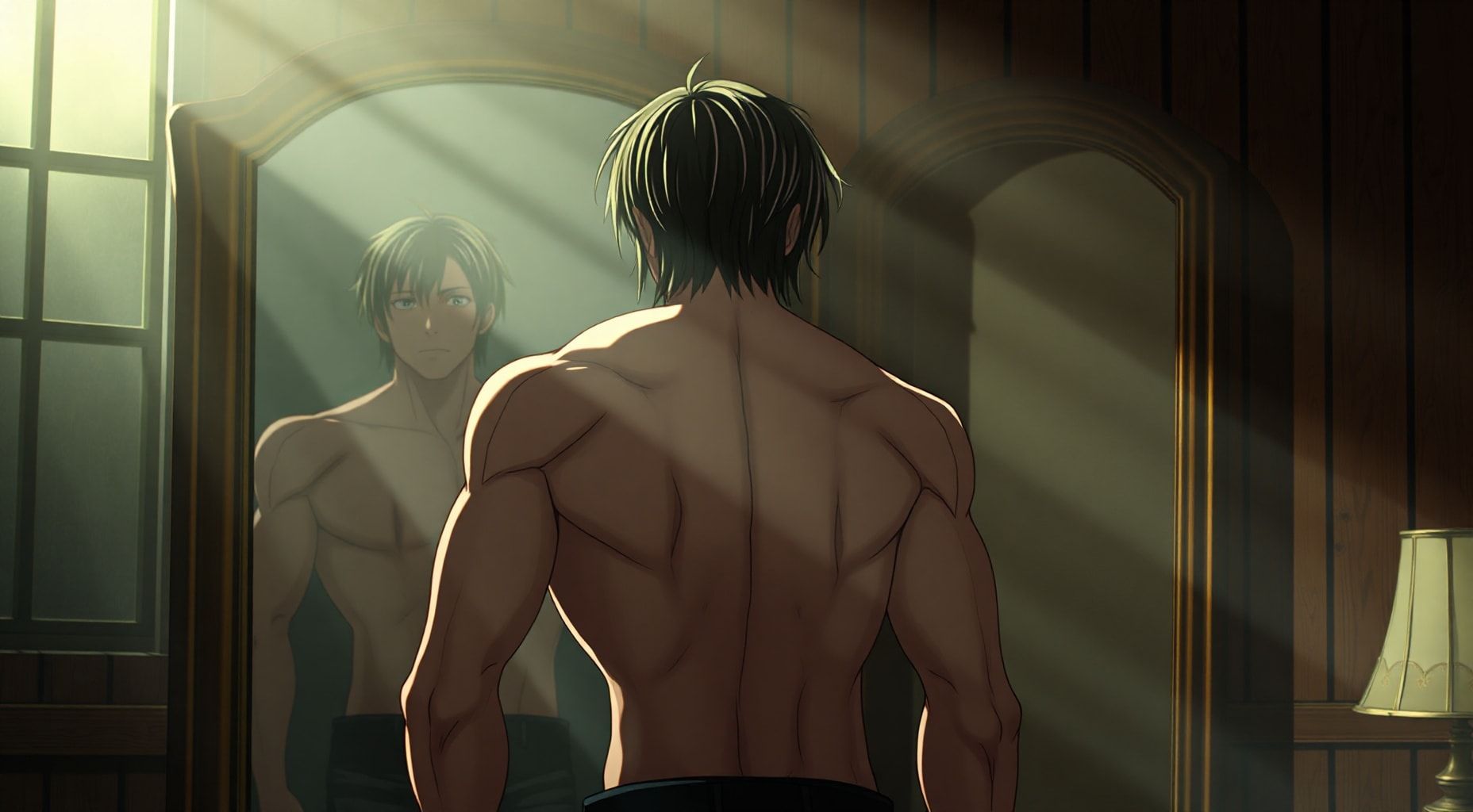 Download Muscular Eren Yaeger No Shirt Looking