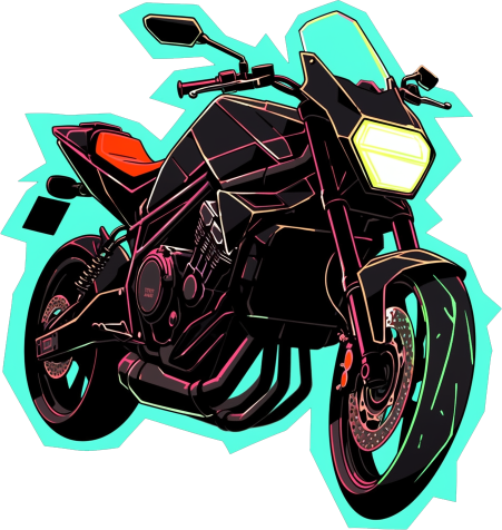 Download Motorcycle Turquoise Stroke Sticker