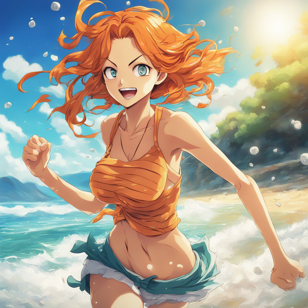 Download Nami Running In Beach