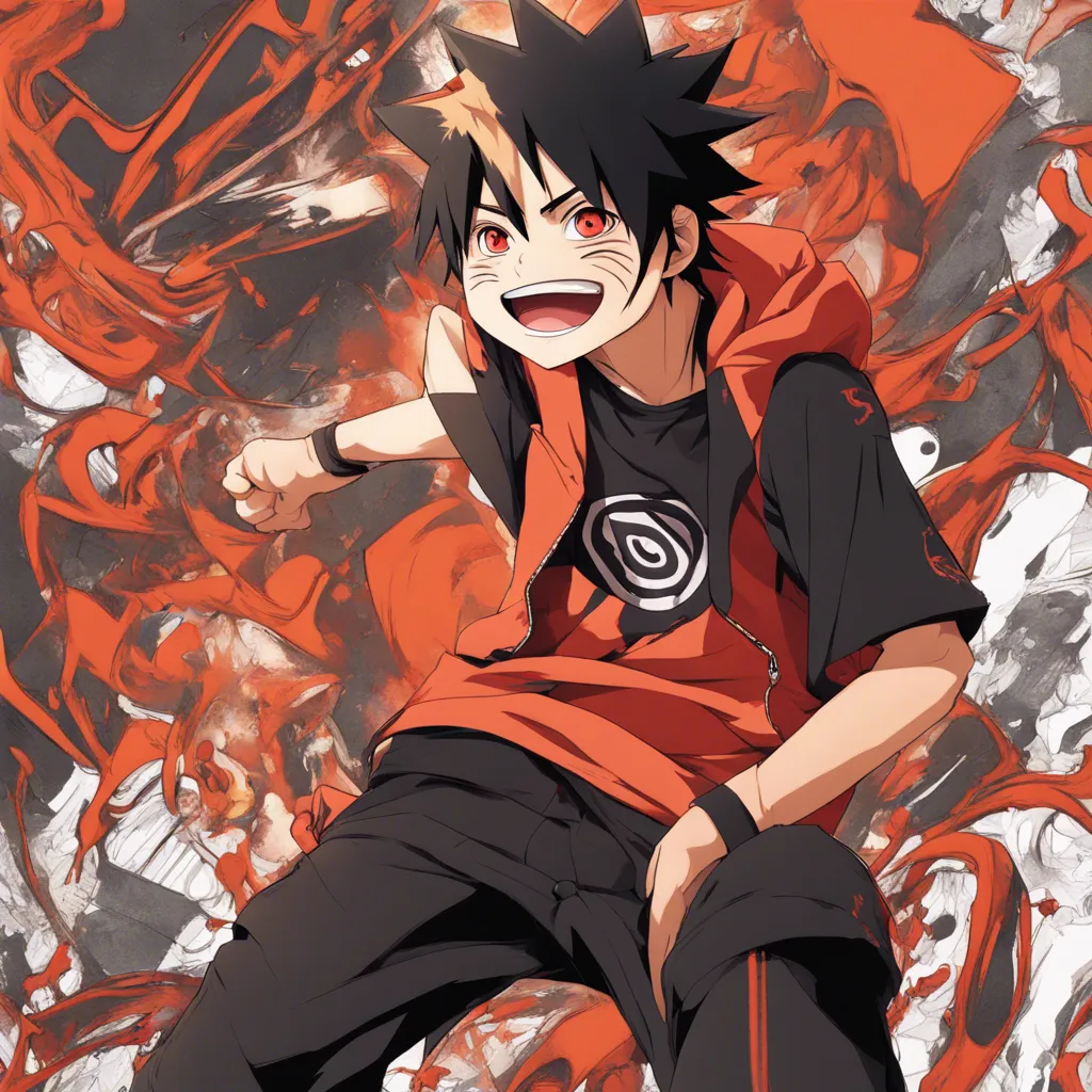 Download Naruto Style Boy Black Hair Orange