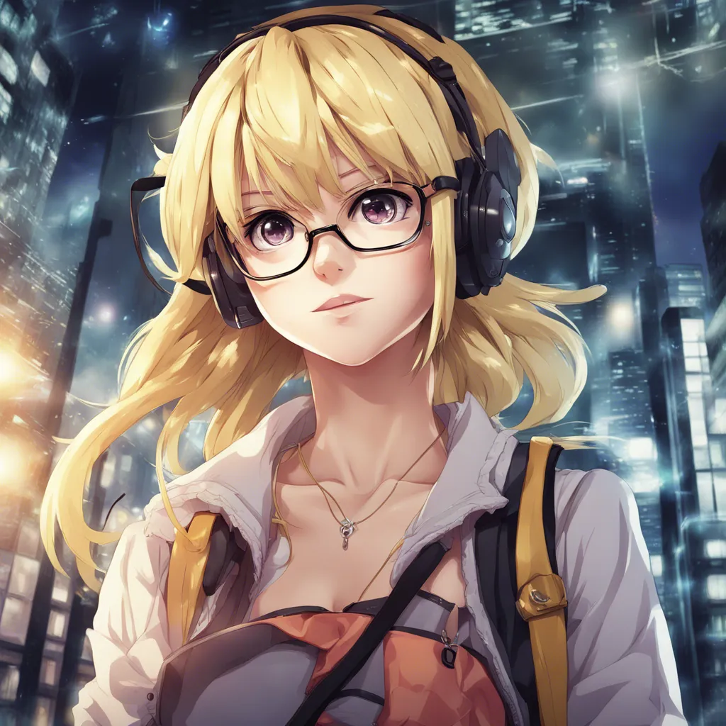 Download Nerdy Blonde Anime Girl