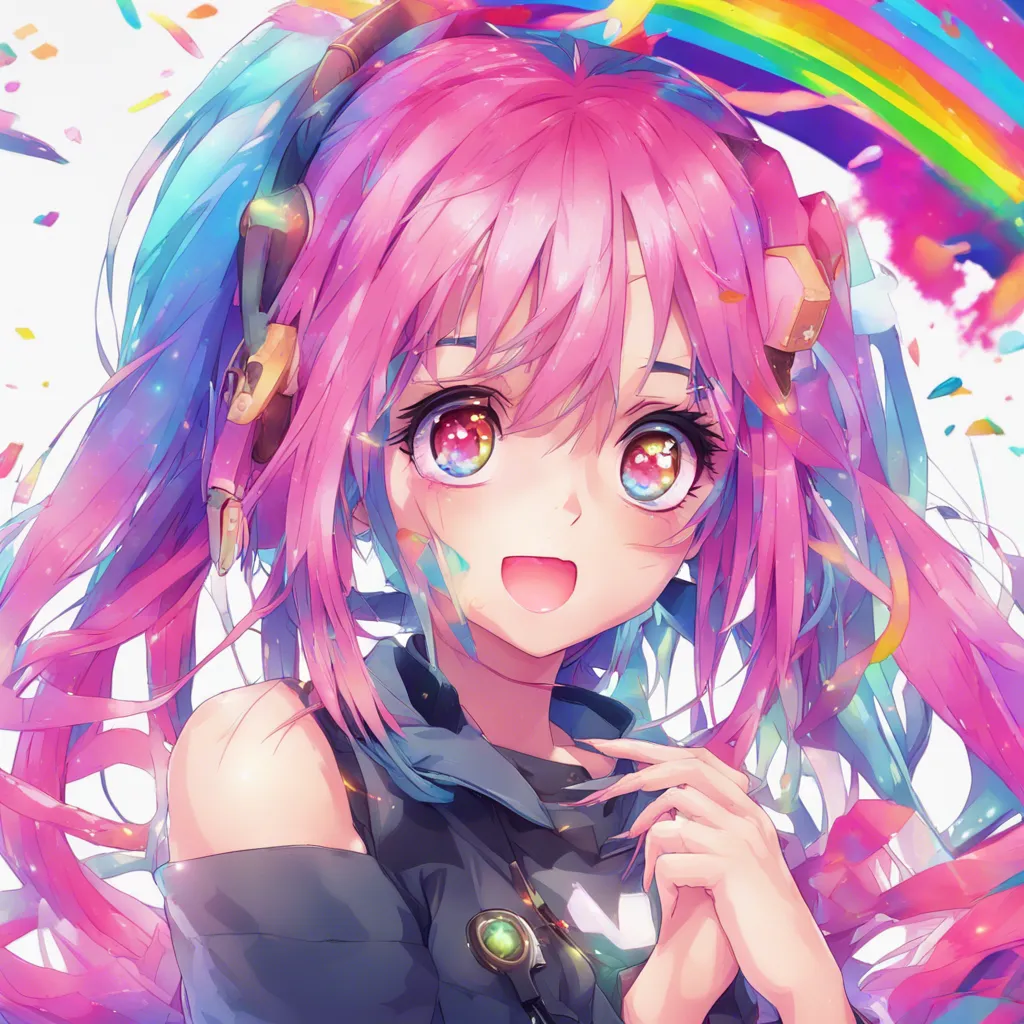 Download Net Navi Girl Rainbow Hair Pink