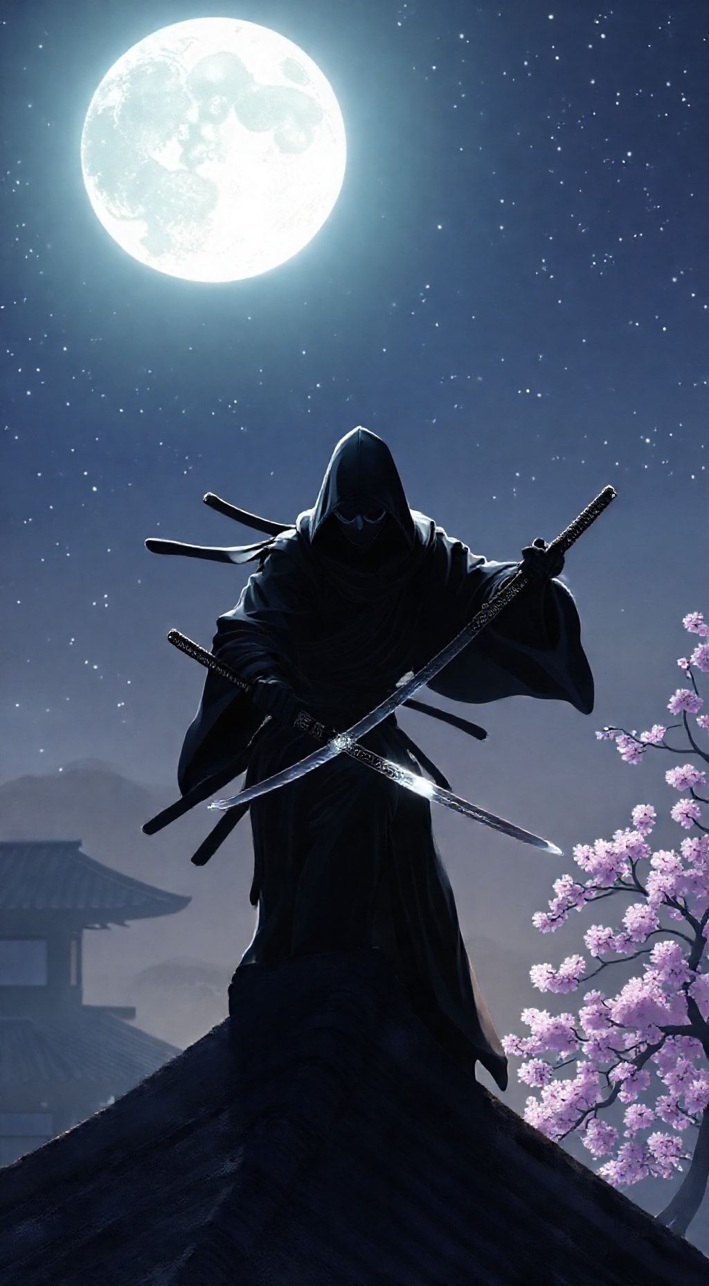 Download Ninja With Swords Moonlight