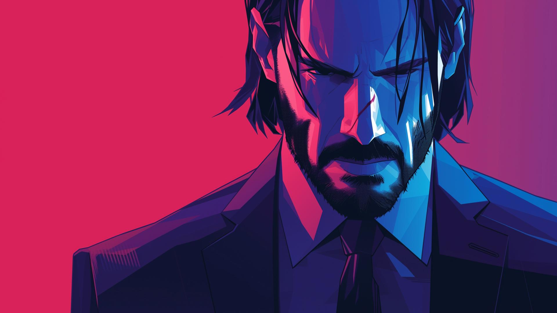 Download Killer John Wick Neon Desktop