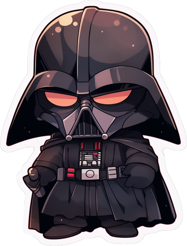 Download Cute Angry Darth Vader Sticker