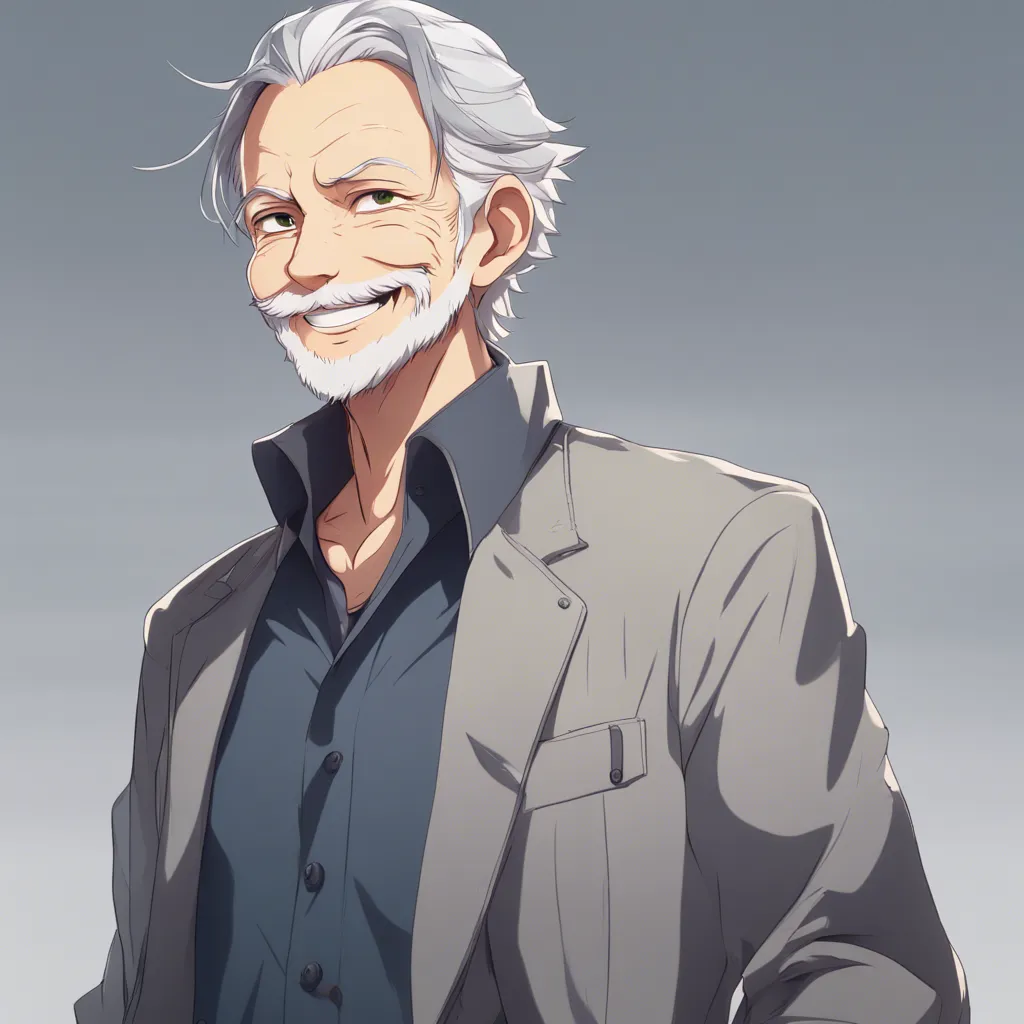 Download Older Man Gray Hair Smile Light