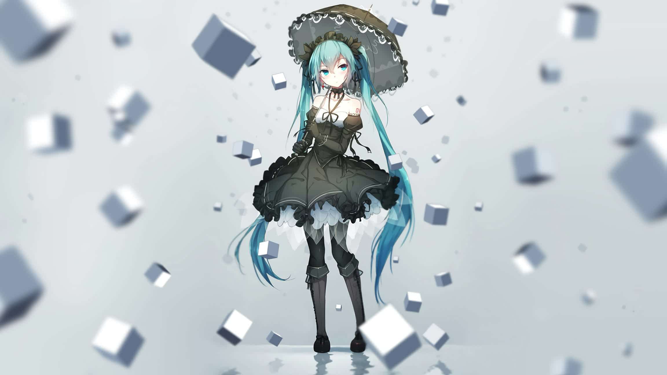 Download Hatsune Miku & Floating Cube