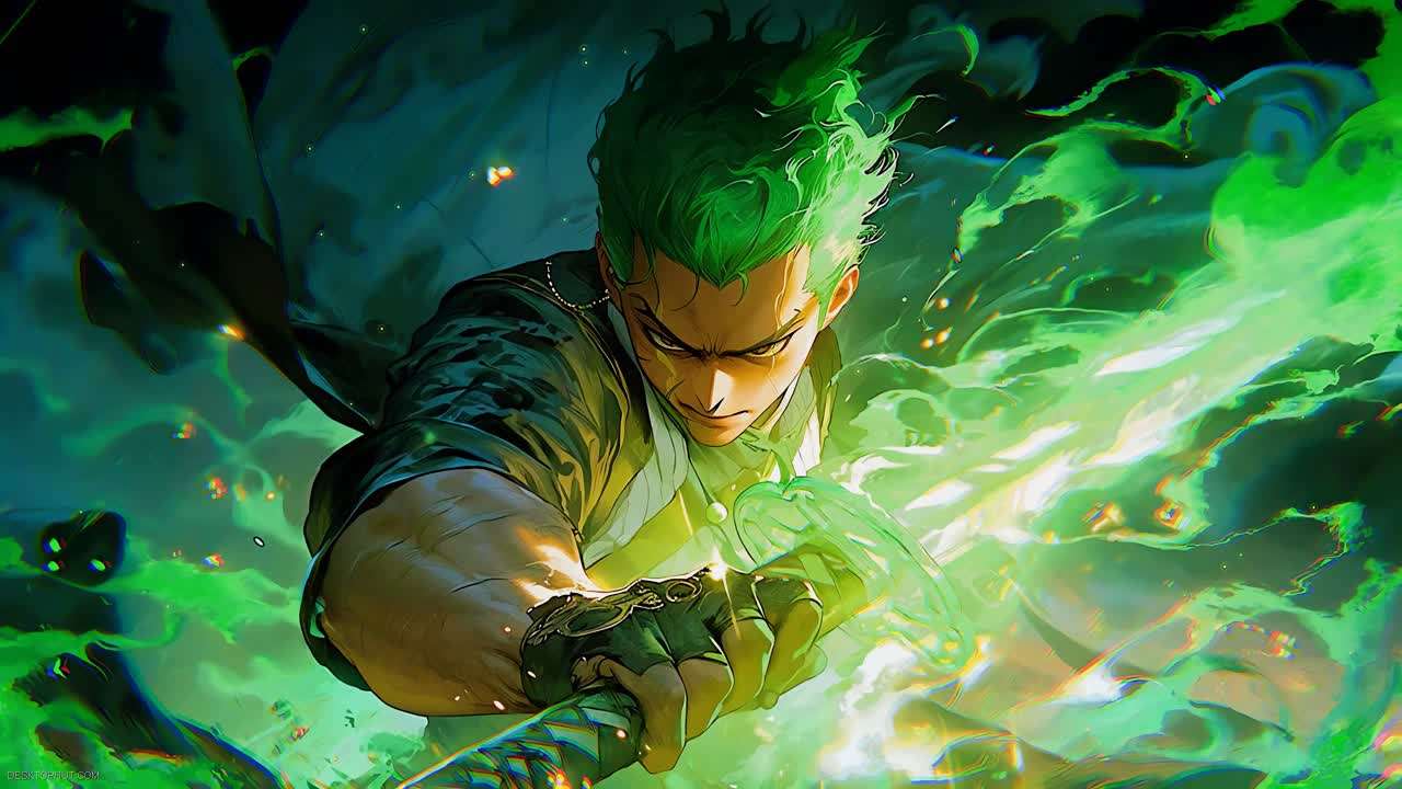 Download One Piece Zoro Green