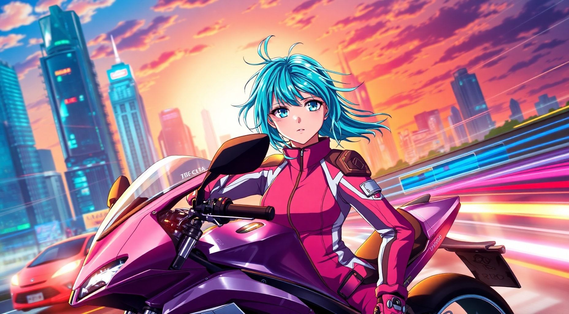 Download Racer Anime Girl