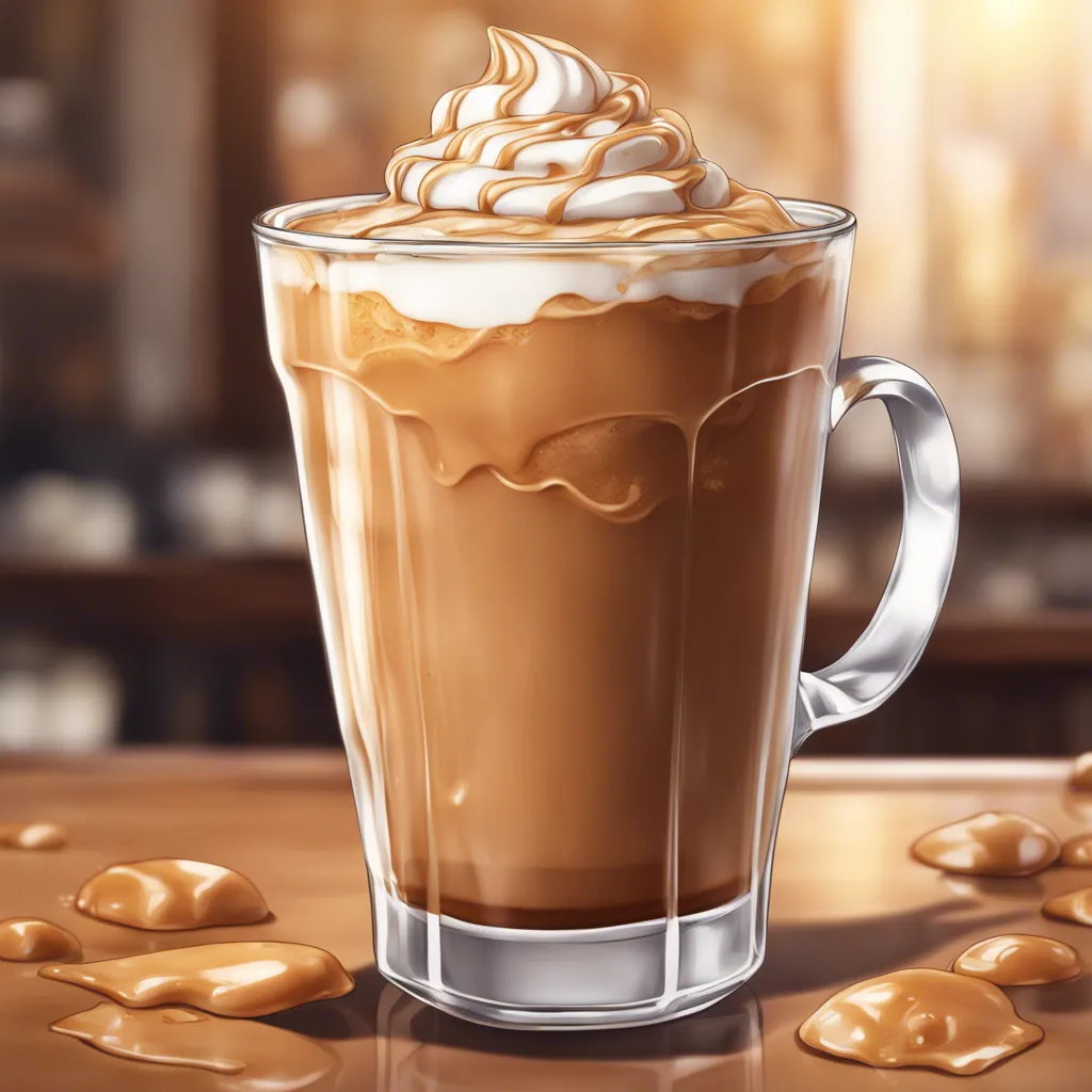 Download Realistic Caramel Macchiato Without Any Logo