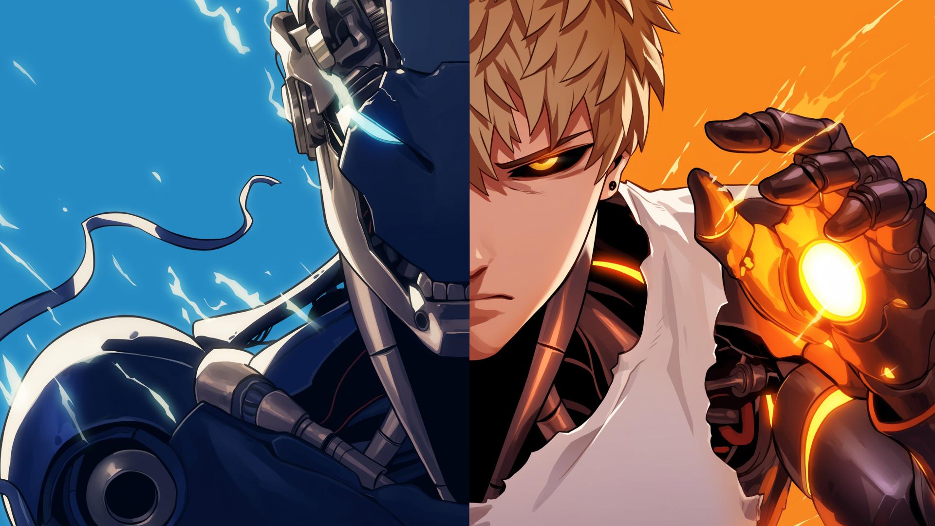 Download One Punch Man Genos Saitama Cyborg Hero Desktop