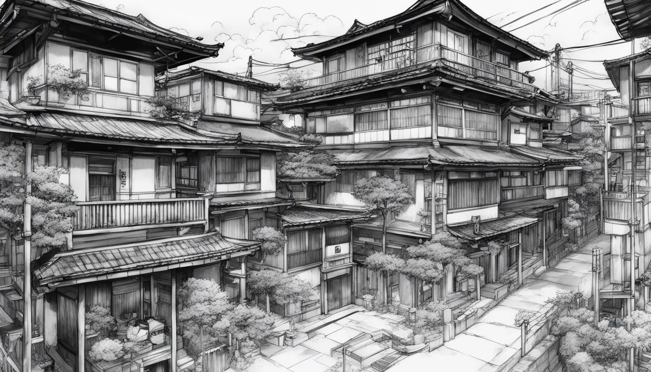 Download Sketch Drawing Black And White Japanese