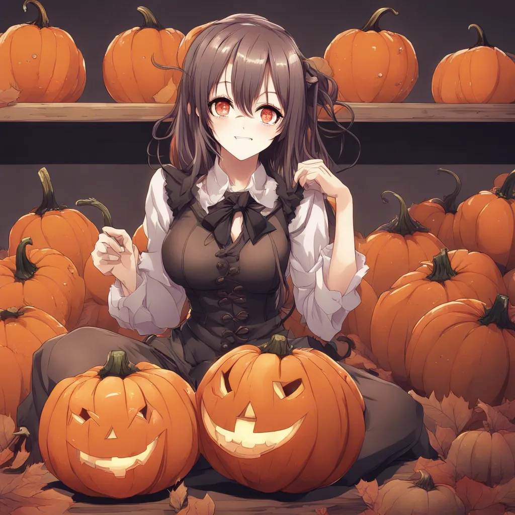 Download Slutty Anime Girl With Pumpkin