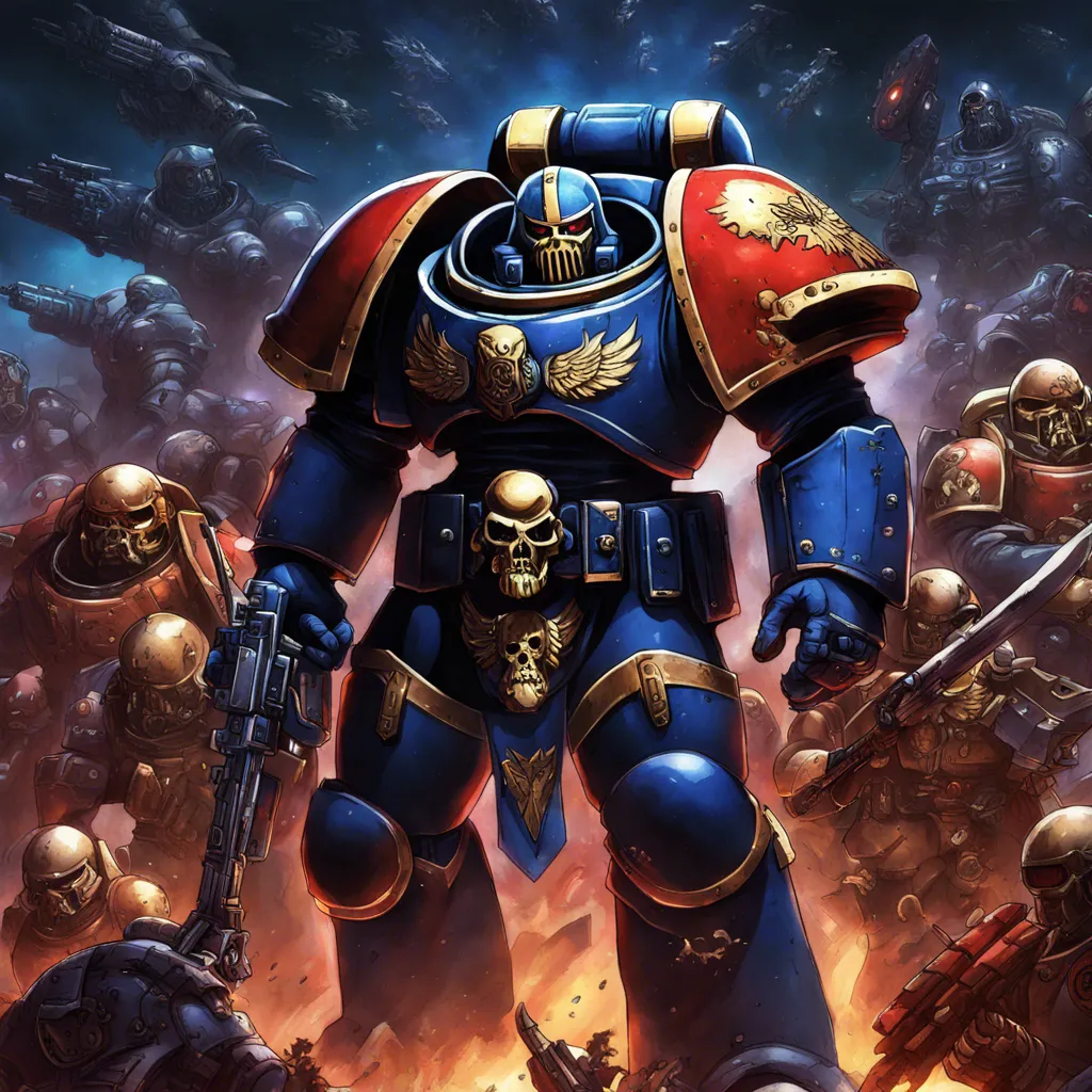 Download Space Marine Surrounded By Enemies