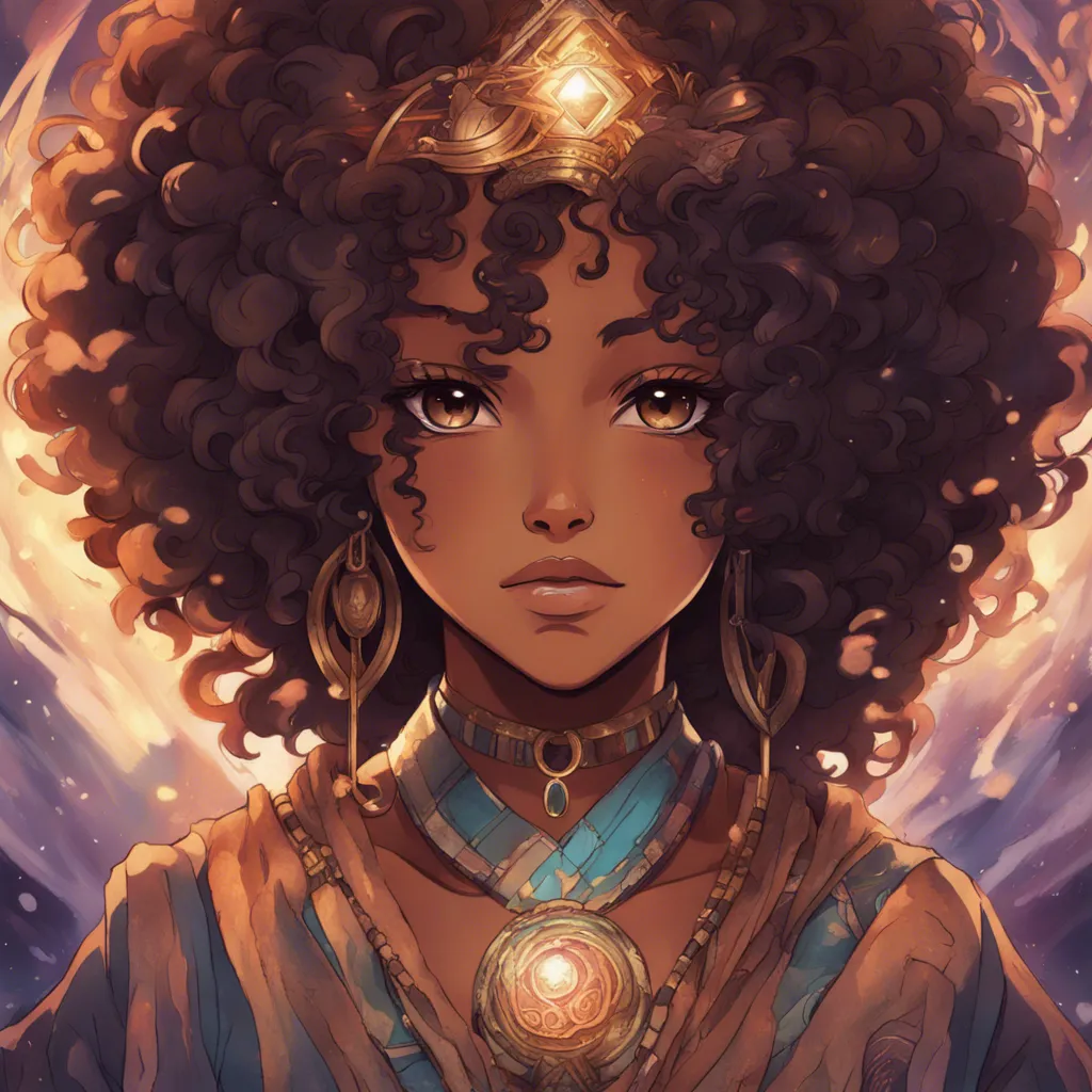 Download Spiritual Goddess Dark Curly Hair Dark