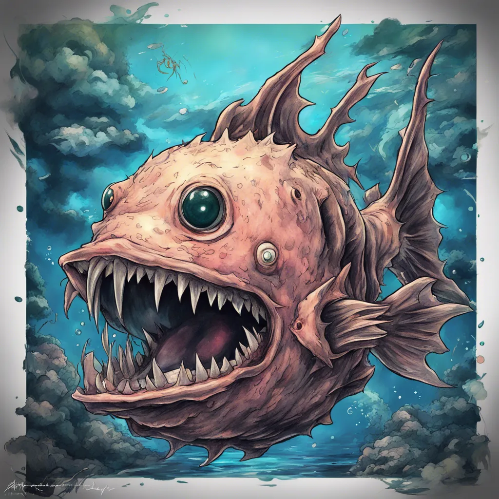 Download Studio Ghibli Style Anglerfish Drawing For