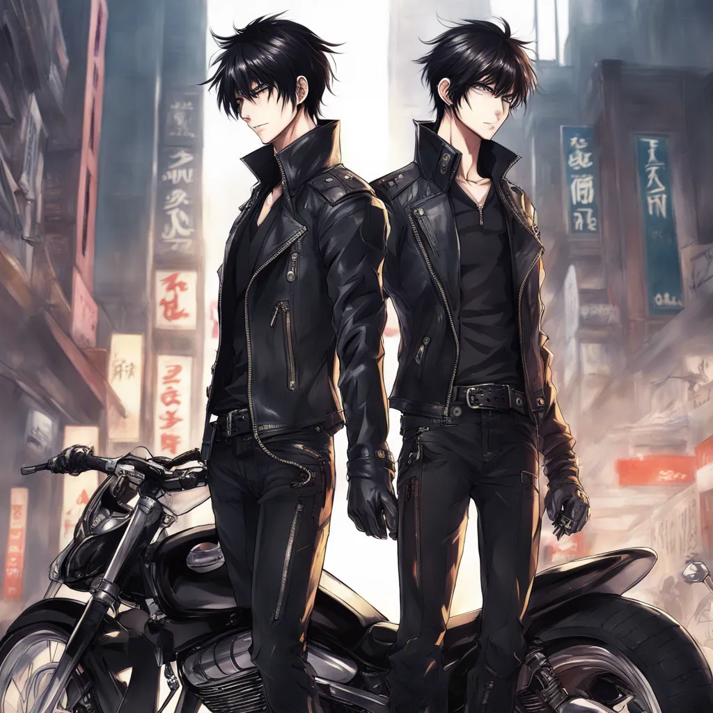 Download Tall Handsome Anime Male Full Leather