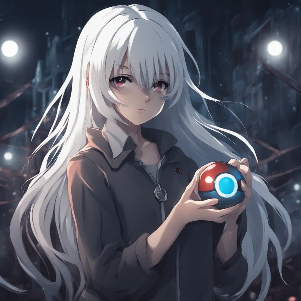 Download Teenage Girl Holding A Pokeball Long